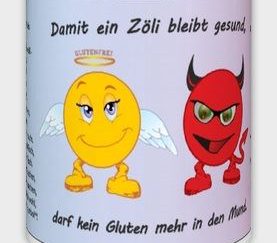 Zöli-Tasse mit Engel und Teufel